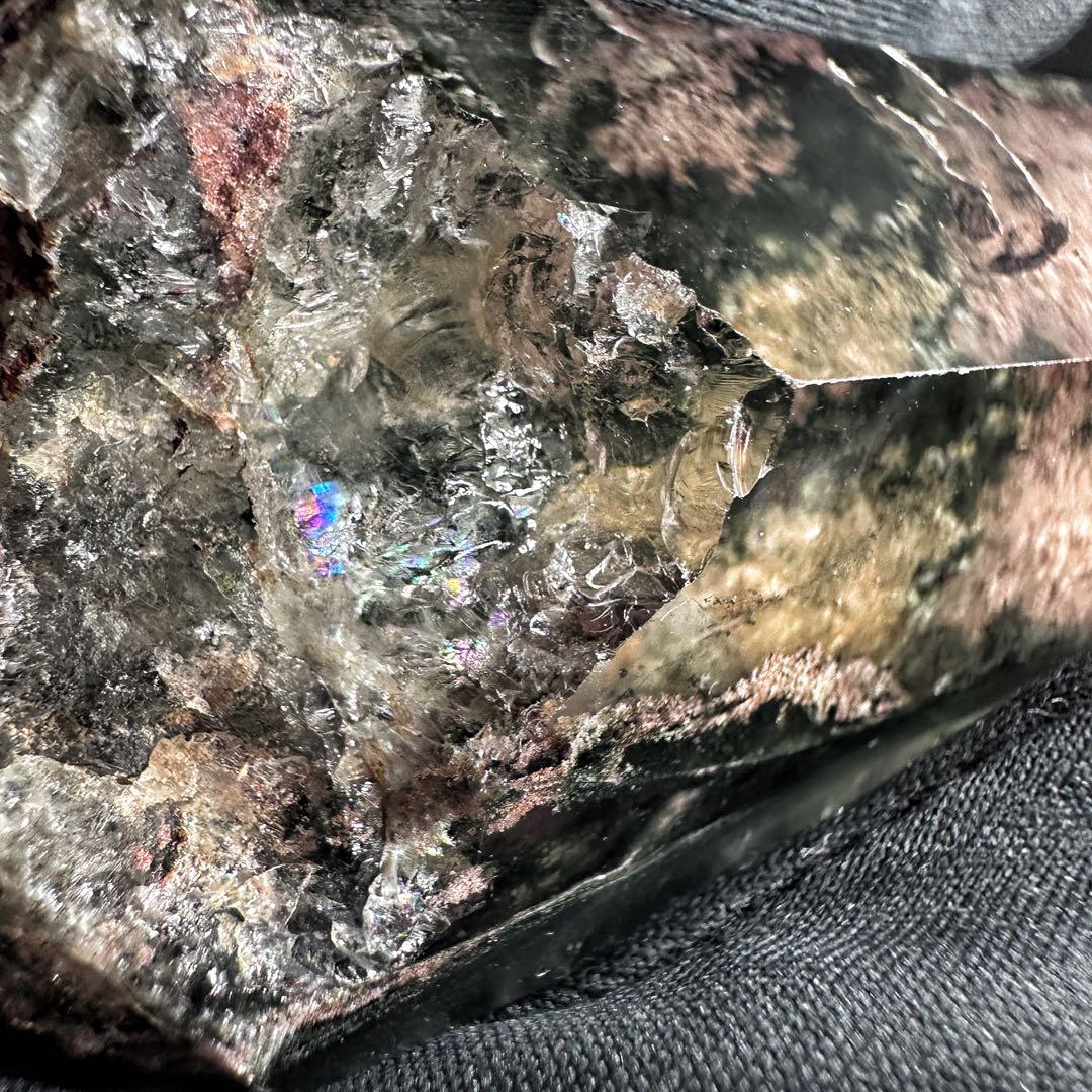 ガーデンクォーツインクォーツ六角柱レインボー☆庭園水晶ポイント☆天然石A1240