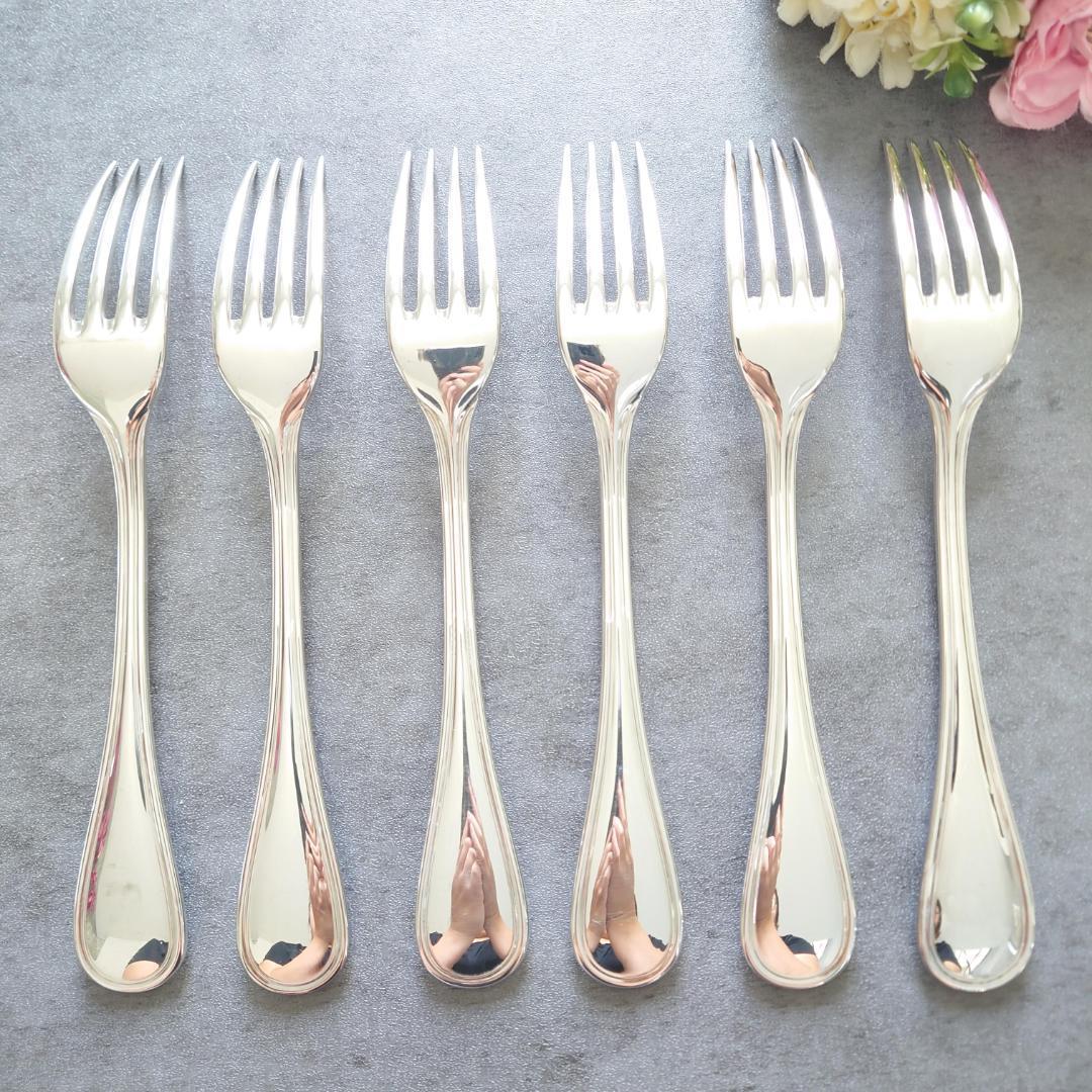 希少 美品 クリストフル アルビ テーブルフォーク 6点