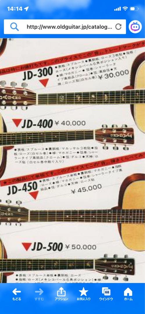 寺田楽器製Jagard ジャガード JD-450アコースティックギター