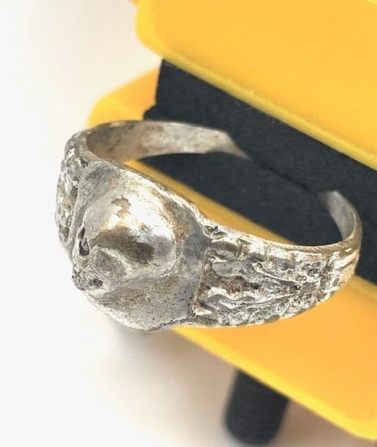1941’s～★ドイツ国防軍陸軍★Skull Ring★シルバー鍍金