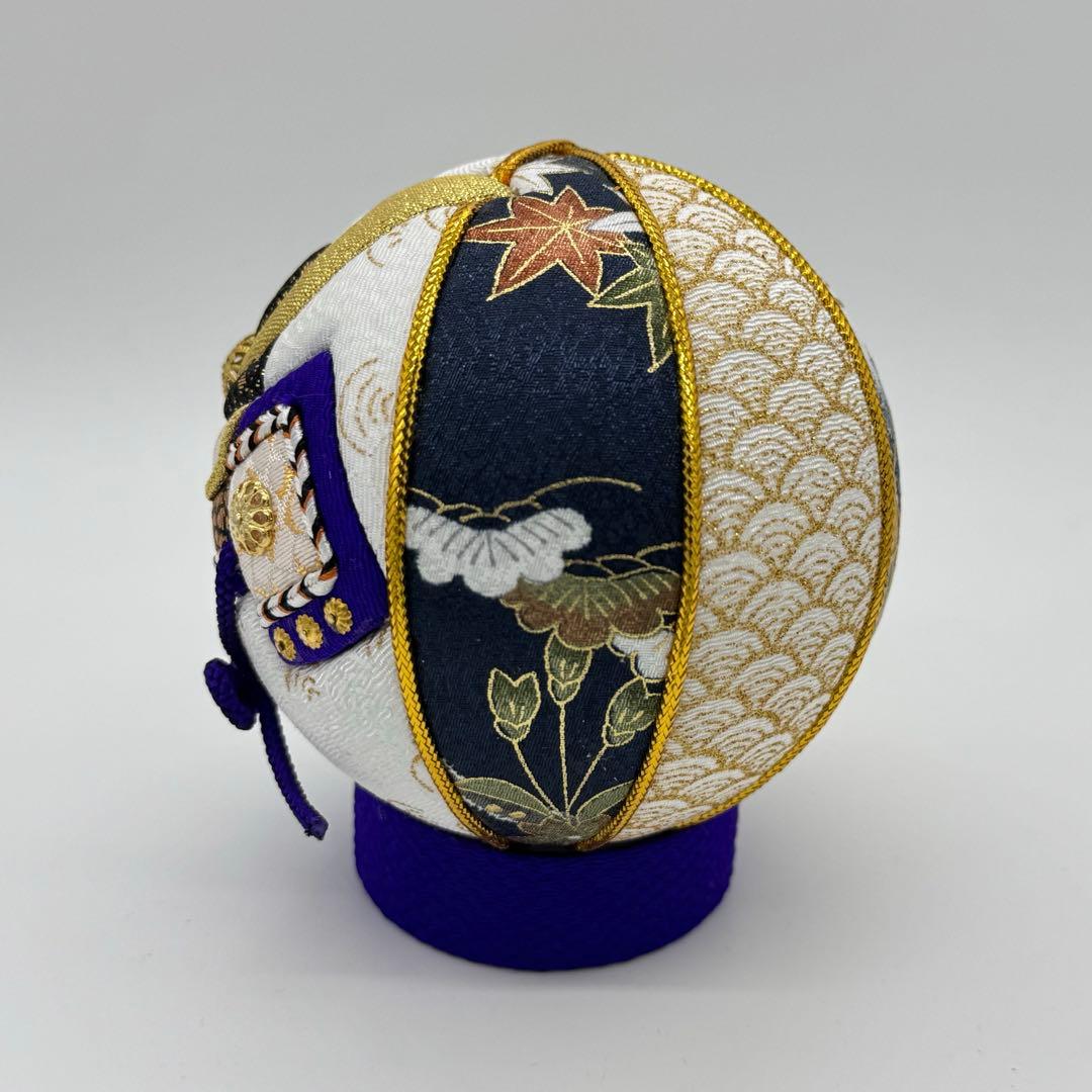 木目込みまり　兜柄10センチ玉008