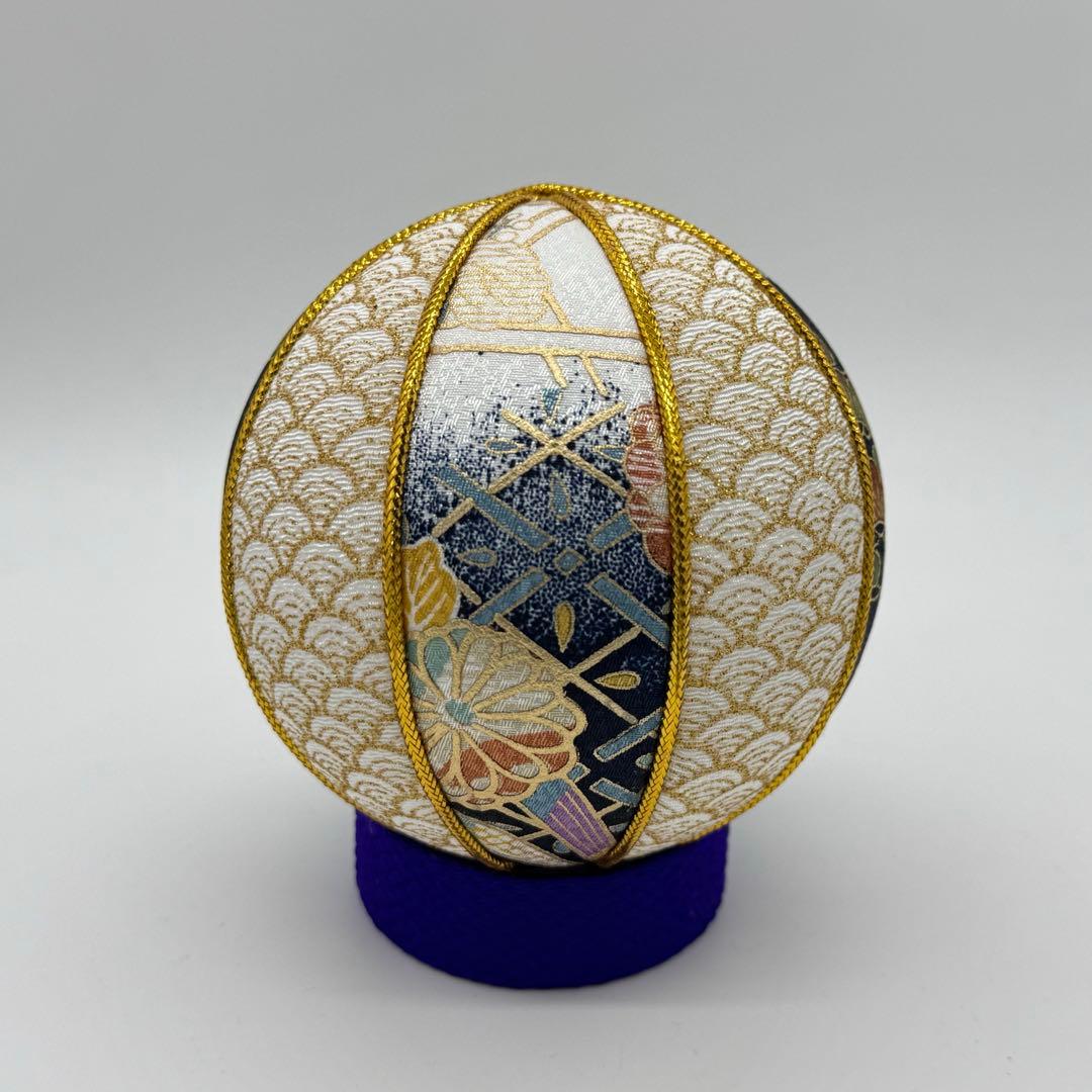 木目込みまり　兜柄10センチ玉008