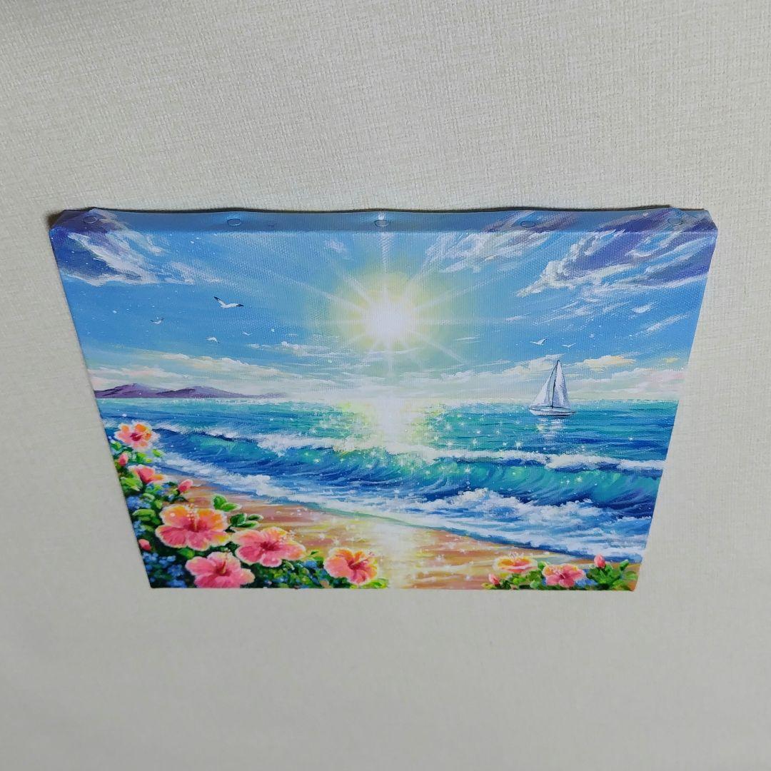 N*a様 【陽光】アクリル画 F3 風景画 絵画 海の絵