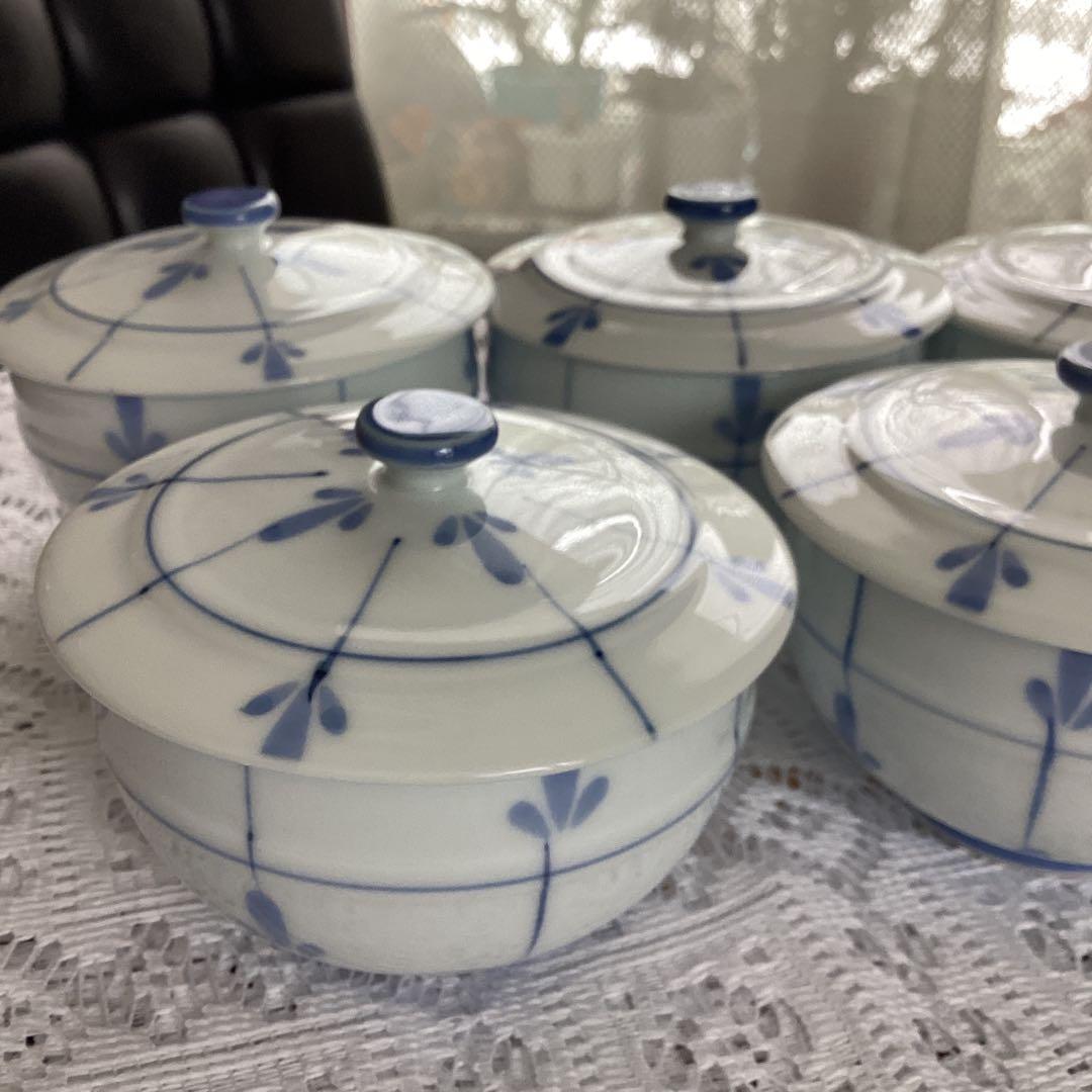 5客の湯呑み茶碗