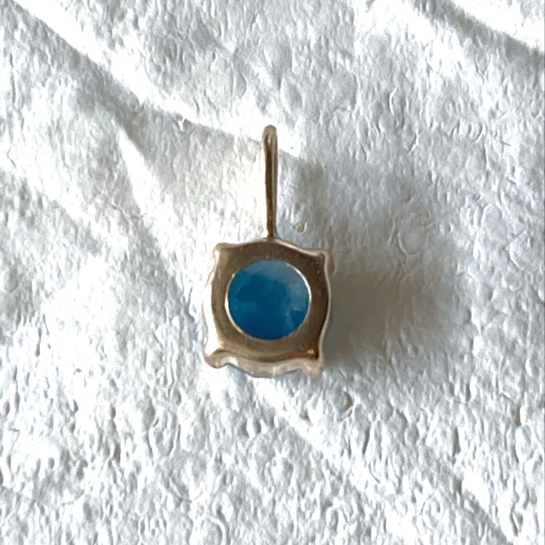 【ソ付】ユークレース原石10金ペンダントトップ（丸）