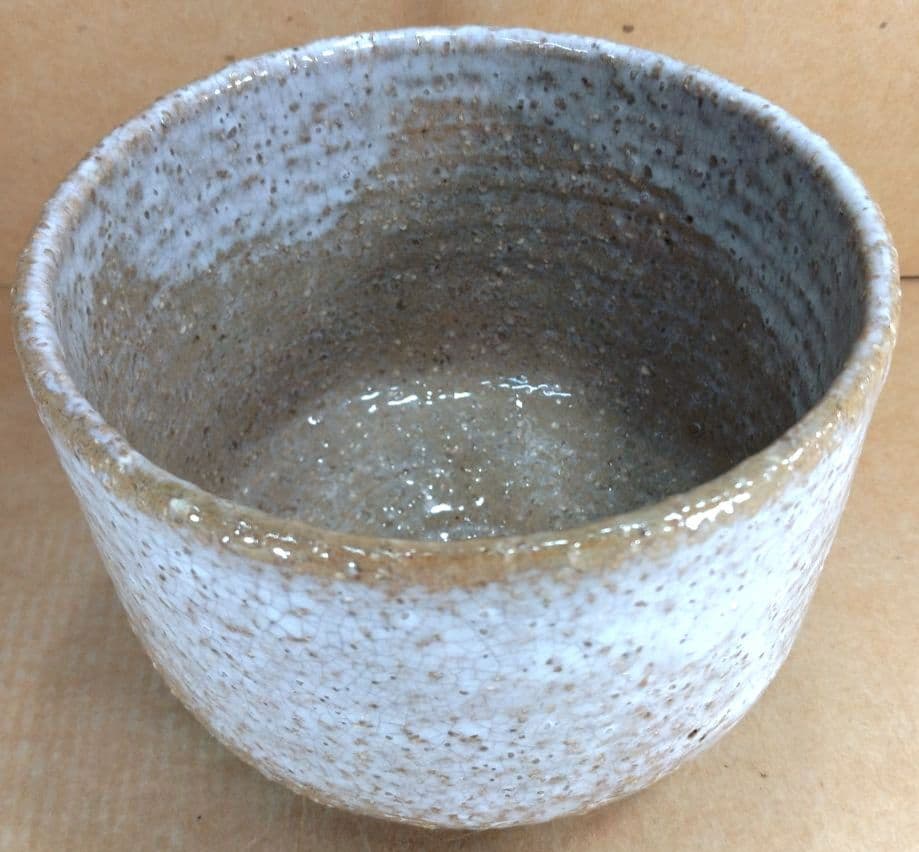 十代三輪休雪 萩茶碗 裏千家十五代鵬雲斎書付共箱 栞 萩焼 無傷美品 三輪休和