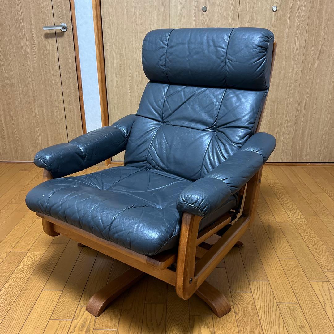 冨士ファニチア FUJI FURNITUREリクライニングチェア 本革
