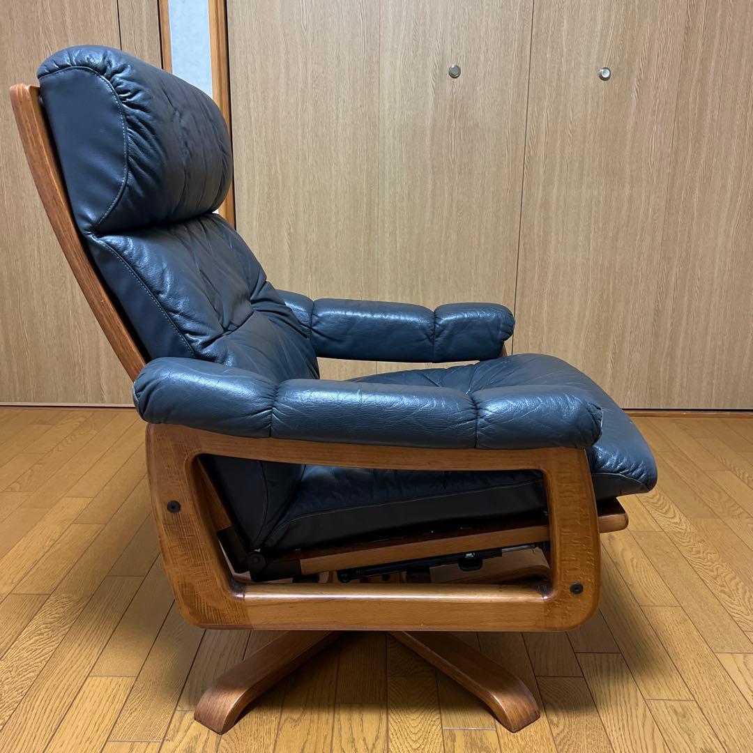 冨士ファニチア FUJI FURNITUREリクライニングチェア 本革