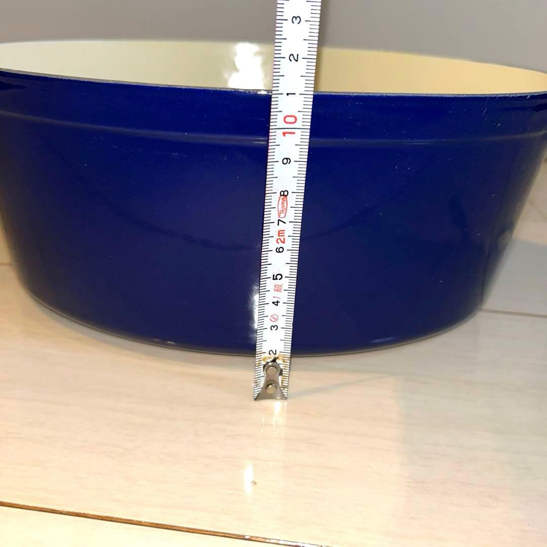 CHASSEUR シャスール ネイビー 紺　両手鍋 鋳鉄製 27㎝