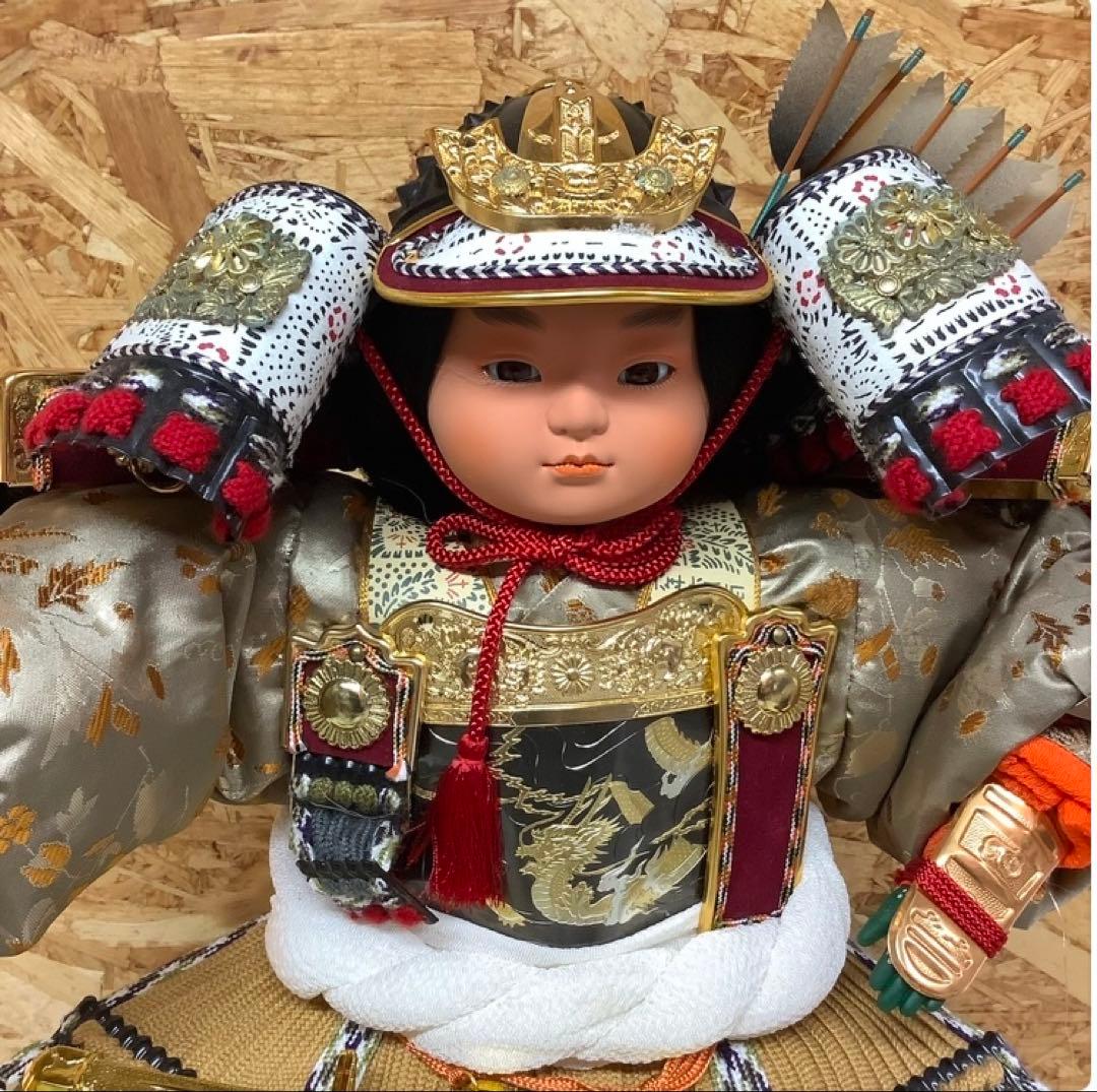 五月人形 子供大将飾 端午の節句 兜飾り（Q-37)