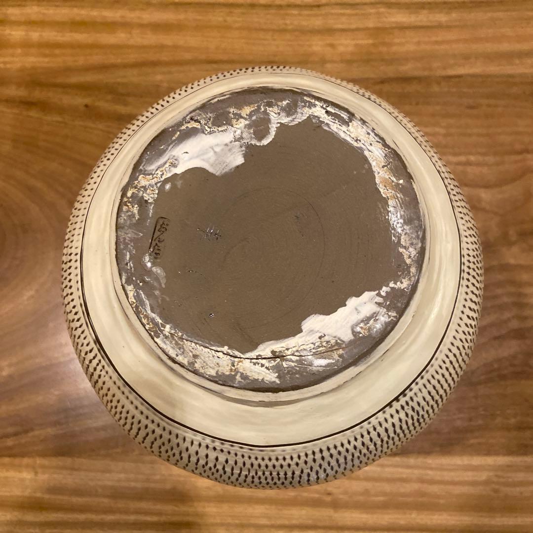 小鹿田焼飛びかんな大花瓶