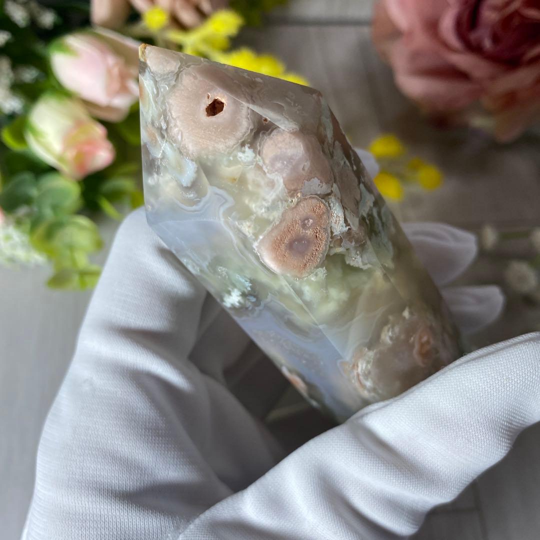 グリーン桜瑪瑙 ダブルポイント