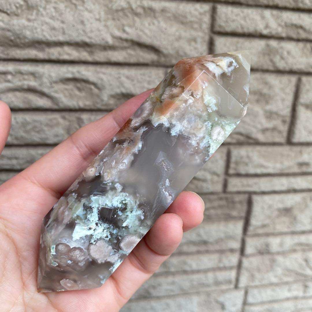 グリーン桜瑪瑙 ダブルポイント
