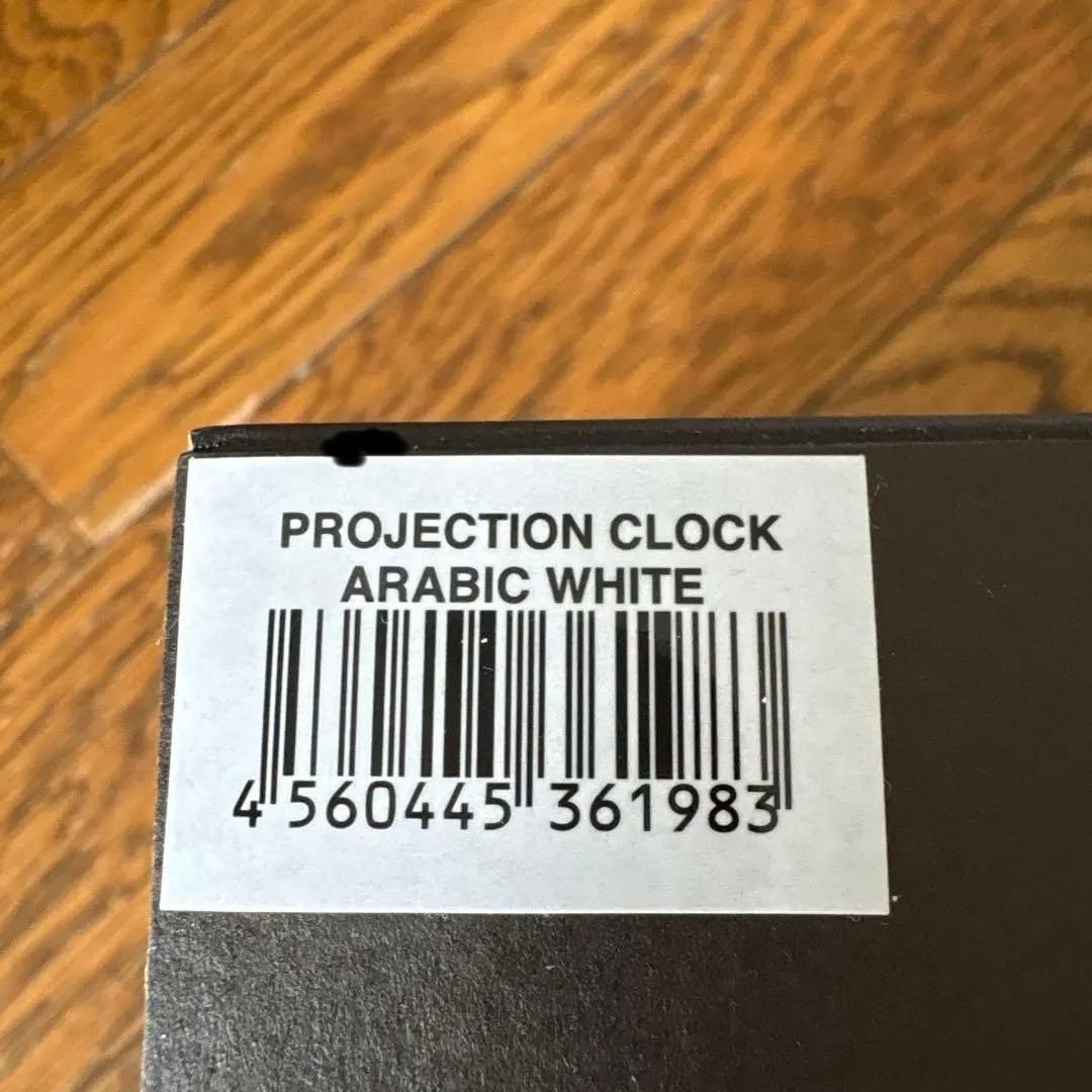 【新品・未使用品】Projection Clock アラビック ホワイト