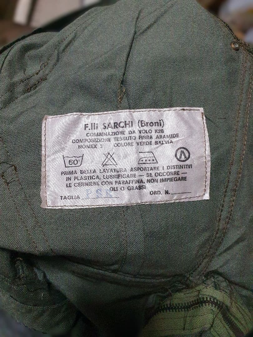 イタリア軍 実物 K2B フライトスーツ Nomex3 F.lli SARCHI