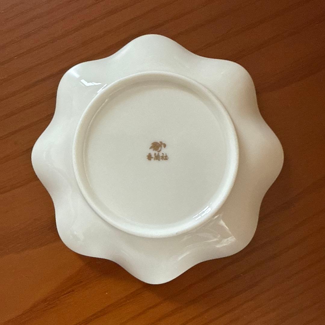 香蘭社 ローズシャワー 食器セット 大皿１枚＋銘々皿５枚 薔薇 金縁 フリル