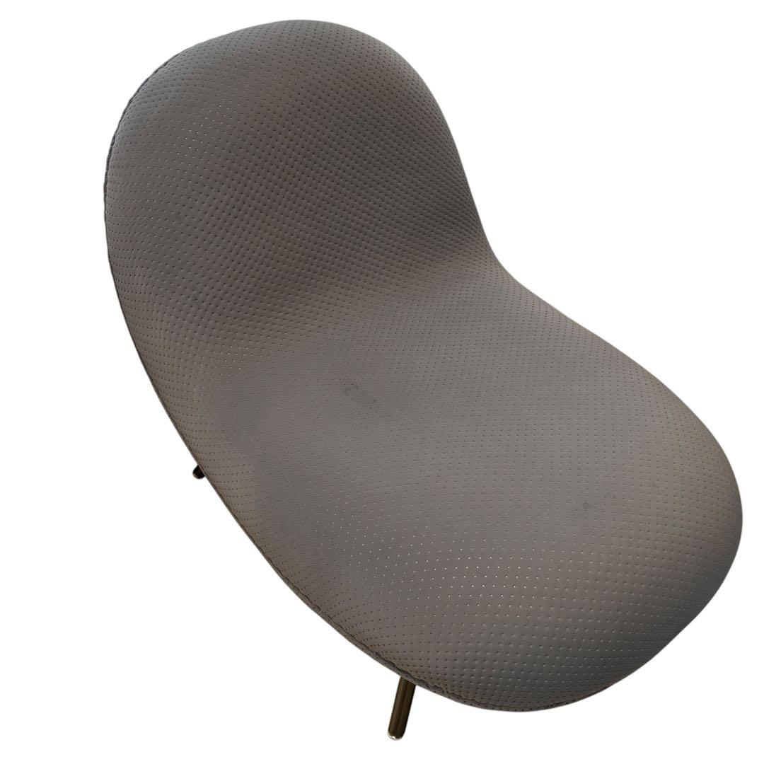 重厚設計 1人用ソファ グレー ラウンジチェア 安定感あり ローソファ