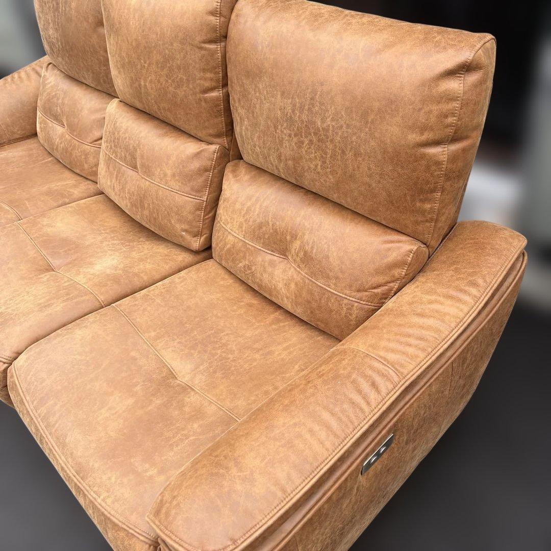 ⭐︎極美品/関家具 /３人掛け/北欧 /リクライニング電動ソファー /定価35万
