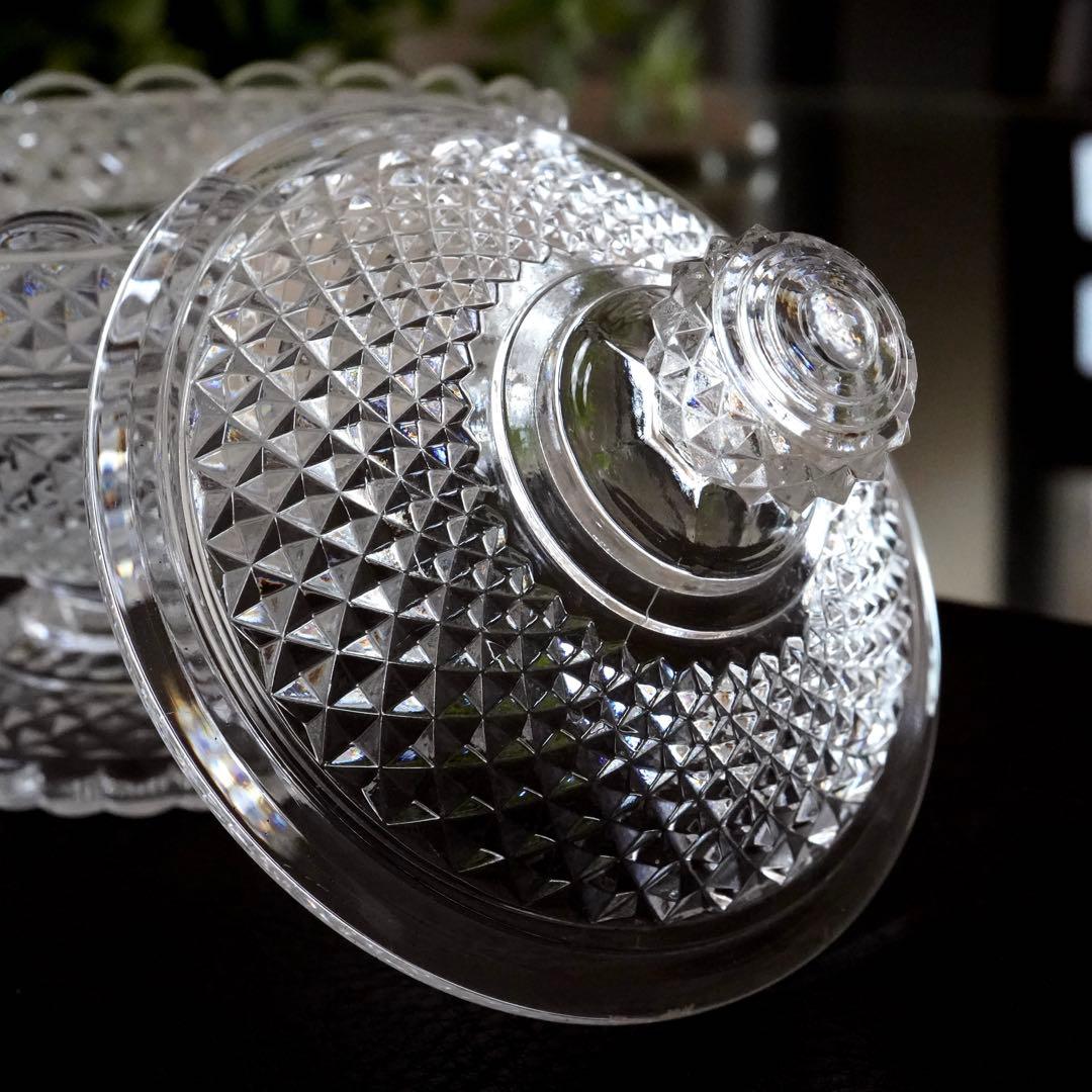 オールドバカラ ディアマン ビゾー｜蓋物 ボンボニエール★美品 希少品 19世紀