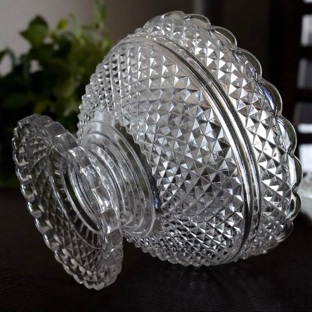 オールドバカラ ディアマン ビゾー｜蓋物 ボンボニエール★美品 希少品 19世紀