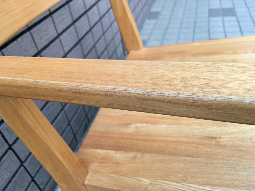 【直接引取可 希少廃盤】無印良品 MUJI タモ材 ラウンジチェア アームチェア