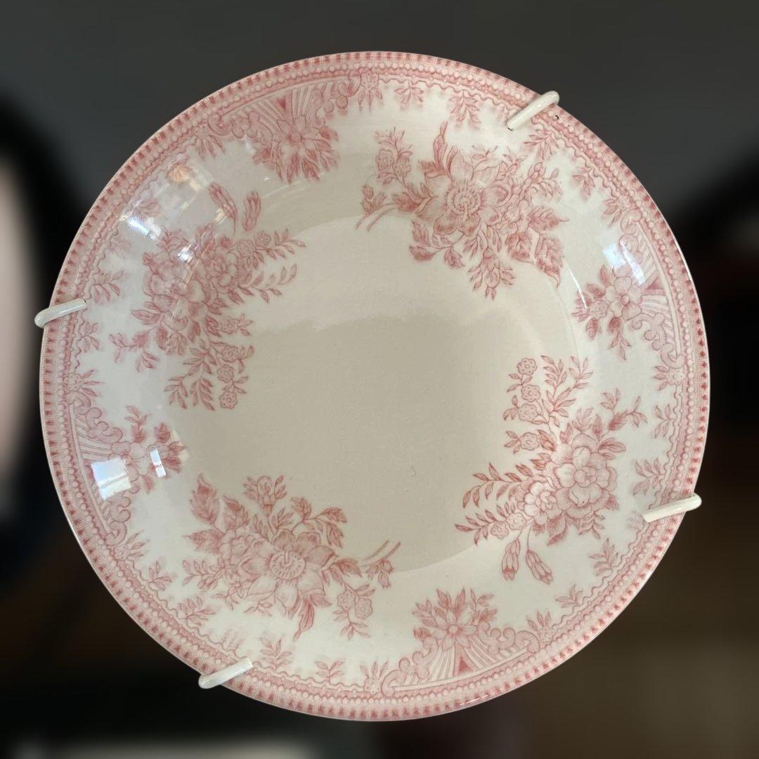 バーレイ＊ピンクアジアティックフェザンツ＊ 食器セット 3点（壁掛け金具付き）