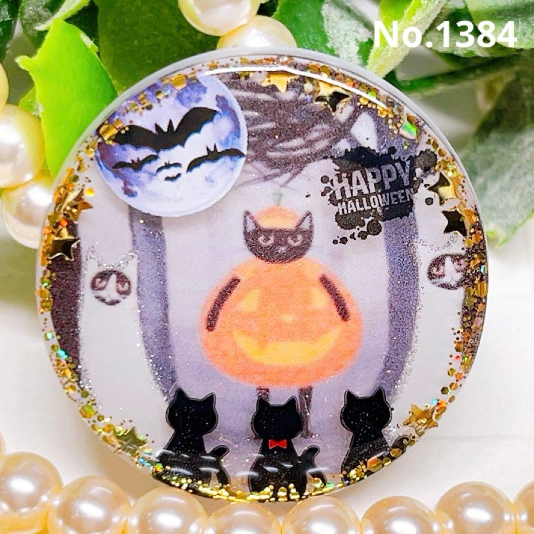 ひなた様 レジンヘアゴム 黒猫ちゃん ハロウィン仮装パーティーNo.1384
