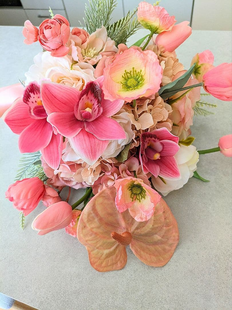 RON エコメルカリ便 ウェディング ブーケ ブートニア ヘアパーツ 3点