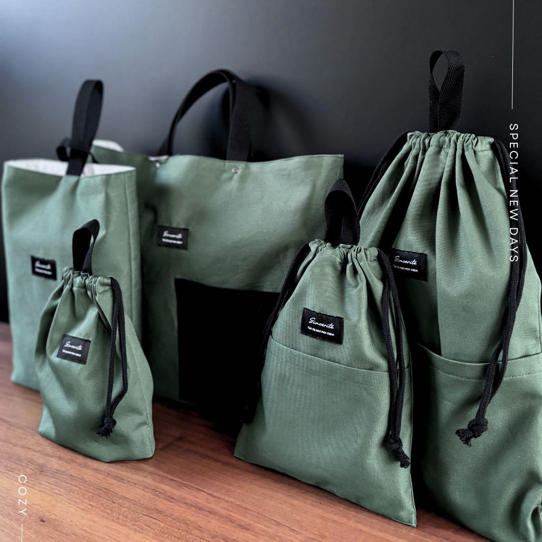 【男の子】　高学年までOK！こなれグリーンの入園入学5点セット