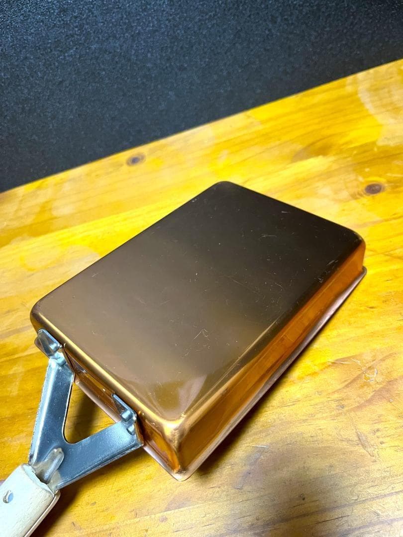 【ほぼ未使用】　EPON エポン　純銅製　卵焼き器　持ち手（天然木）