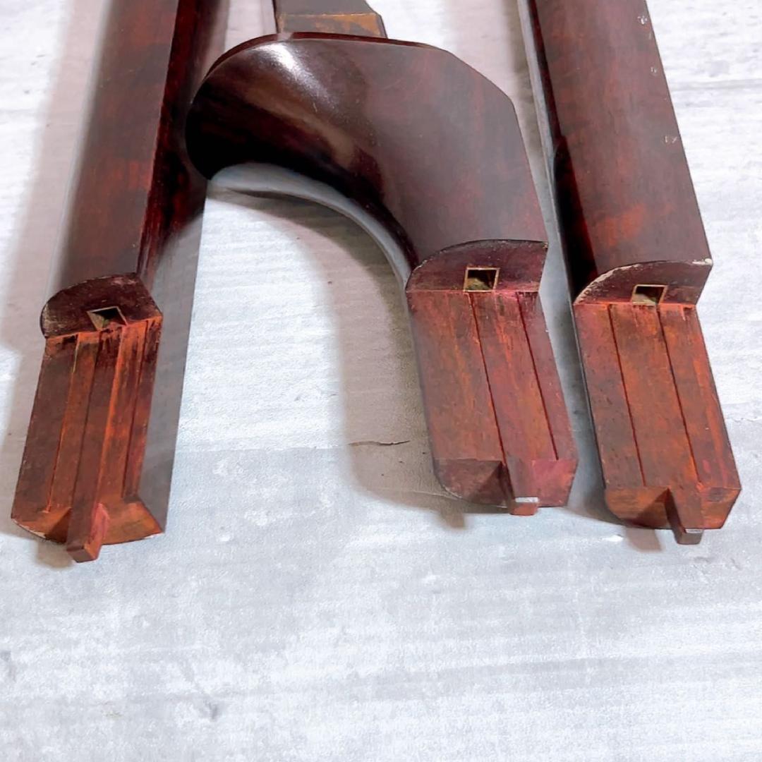 高級三味線　K9刻印入り　細棹　紅木　トチ　金細　二本溝　子持ち綾杉胴　東さわり