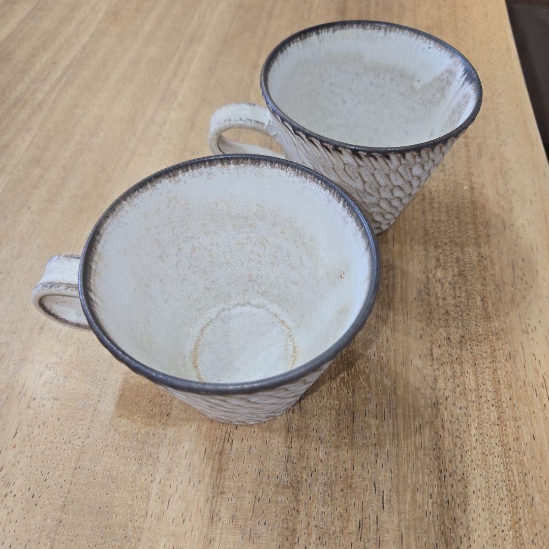 山本雅則　しのぎ　コーヒーカッブ　2個セット　信楽焼