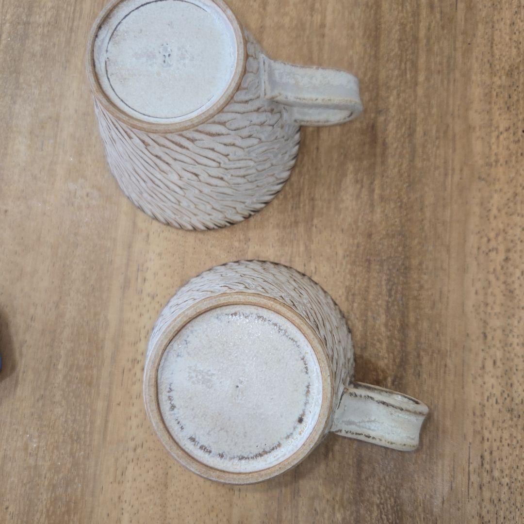 山本雅則　しのぎ　コーヒーカッブ　2個セット　信楽焼