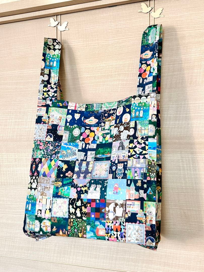 emi☆22fabric生地使用☆レジ袋型マイバッグ