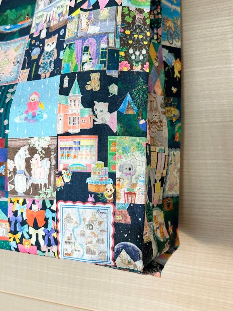 emi☆22fabric生地使用☆レジ袋型マイバッグ