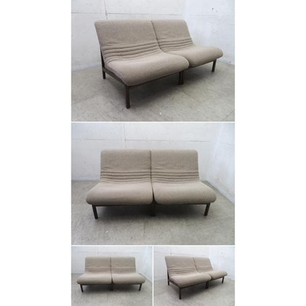 美品■カリモク■WA3105■2人掛けソファ■オーク材■セパレート■北欧モダン■