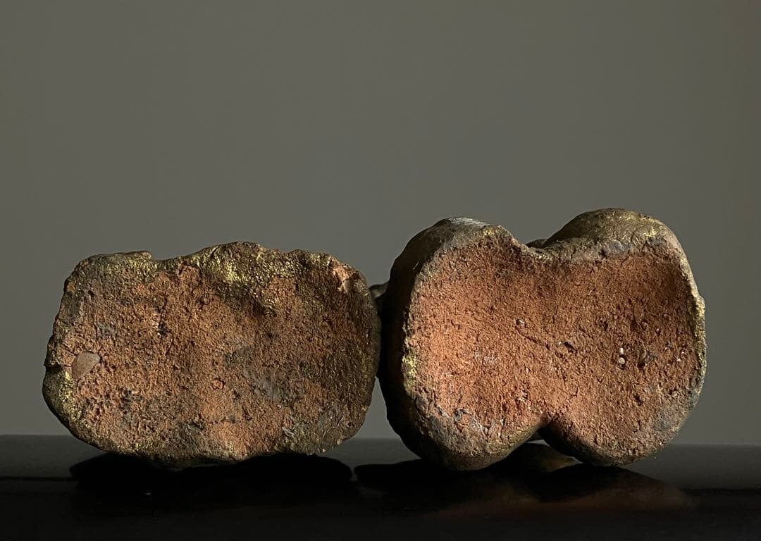 【福満顔な 恵比寿 大黒天 土人形 約9㎝ 明治〜大正頃】民間信仰郷土玩具民藝