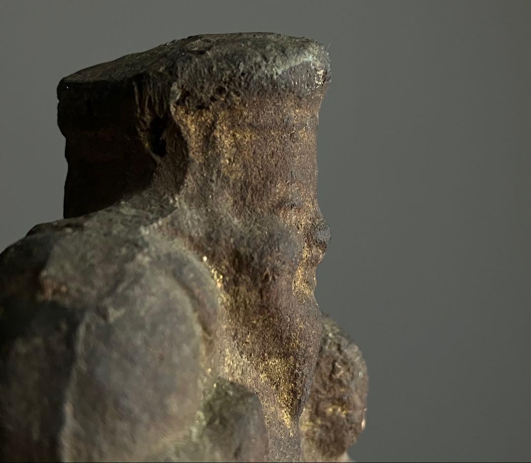 【福満顔な 恵比寿 大黒天 土人形 約9㎝ 明治〜大正頃】民間信仰郷土玩具民藝