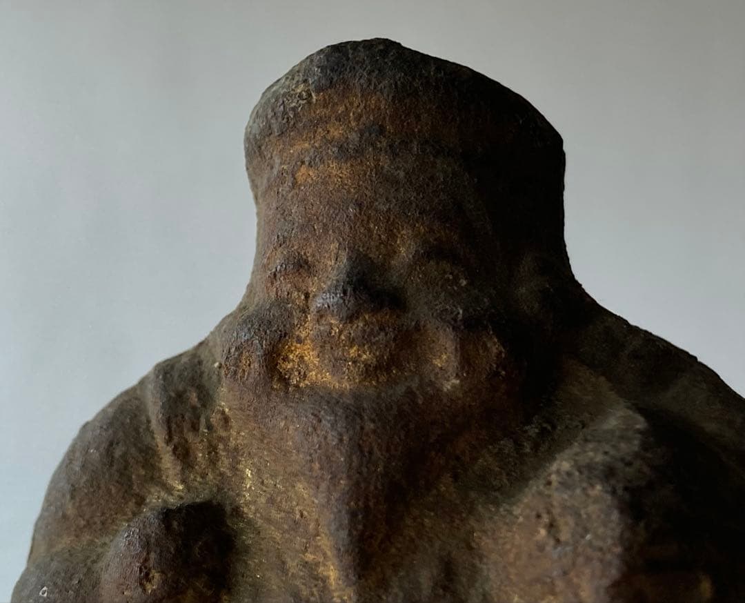 【福満顔な 恵比寿 大黒天 土人形 約9㎝ 明治〜大正頃】民間信仰郷土玩具民藝