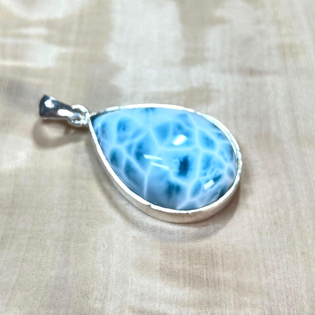 高品質　ラリマー　ペンダント　ネックレス　silver925 3-41