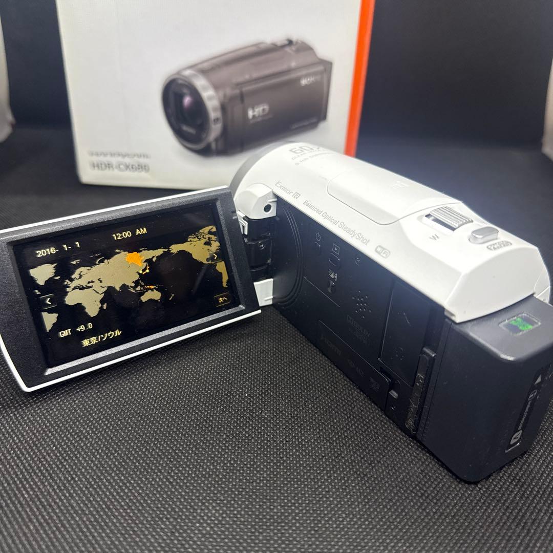 ■極上品■ SONY HDR-CX680ホワイト HDR- CX680 W