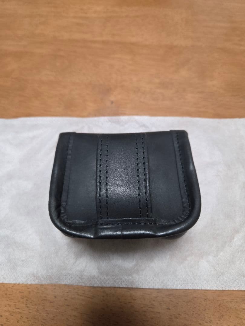 ニックス　黒ヌメ革小物ポーチ KBS-100BOX