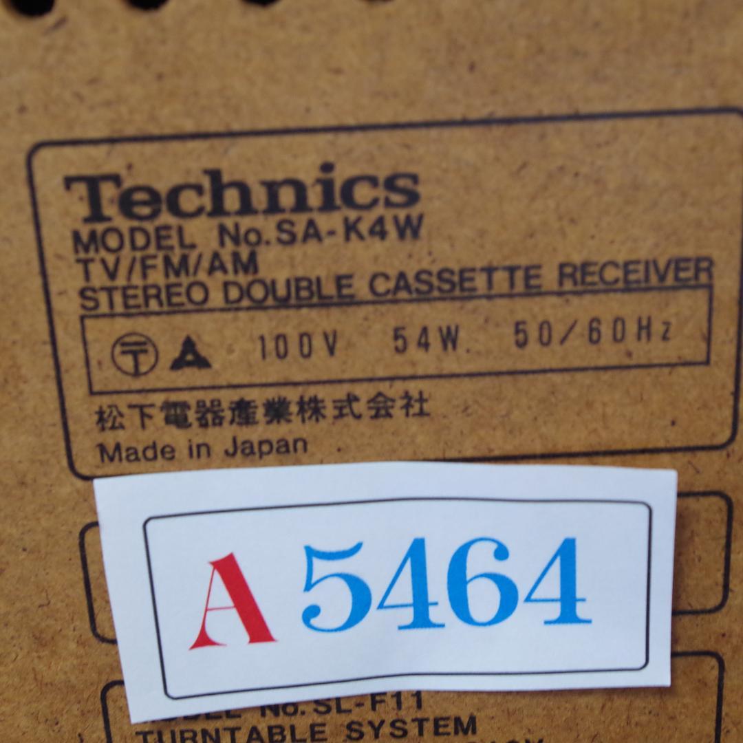 A5464 Technics カセットレ SA-K4W/SB-F36