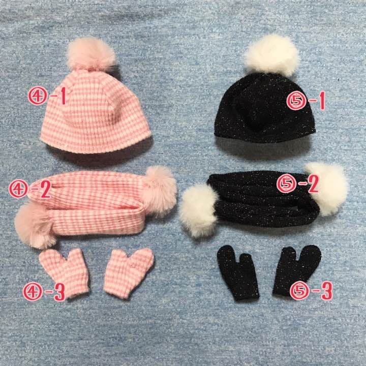 ドール服♡ニット帽&マフラー&手袋