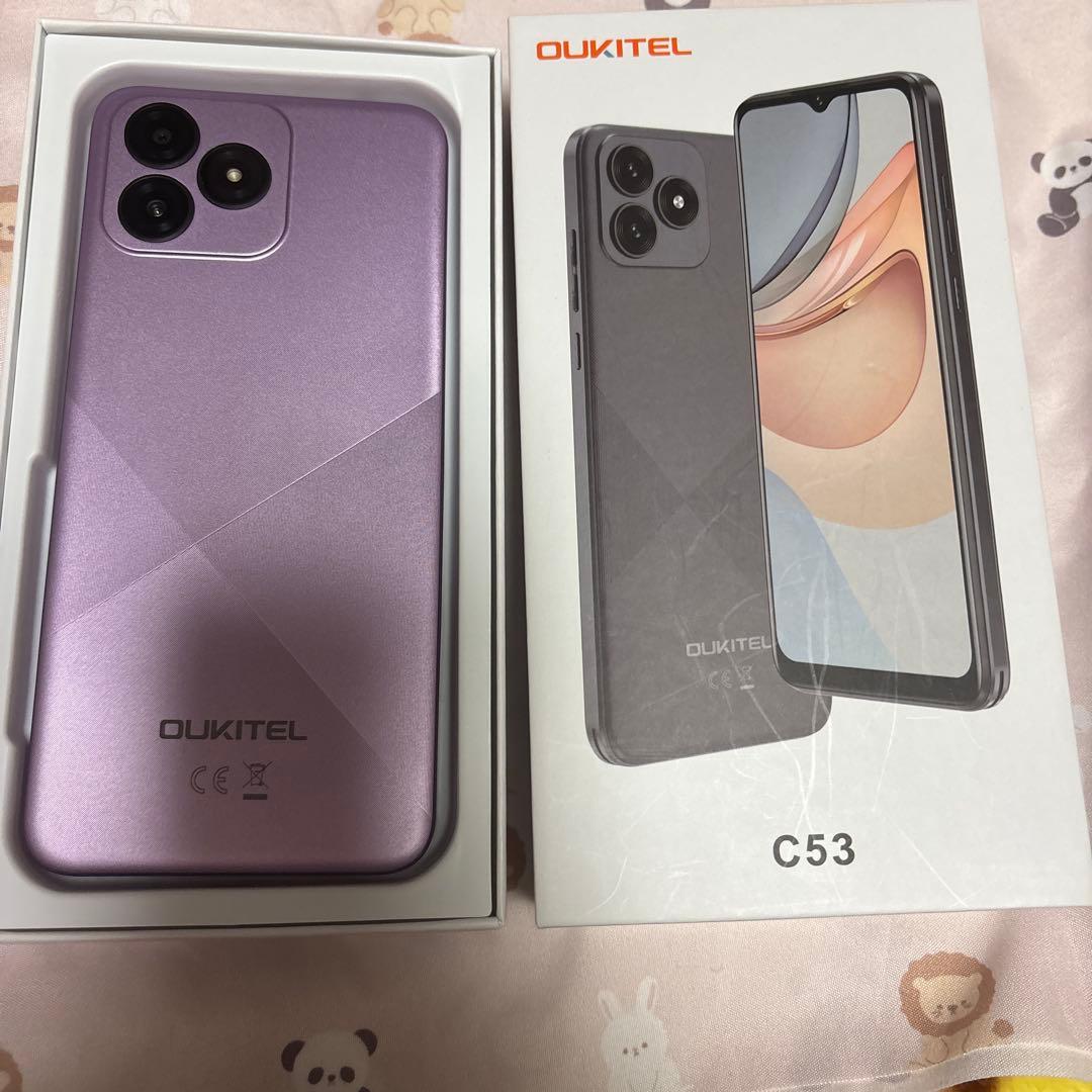 OUKITEL C53 スマートフォン 本体 パープル