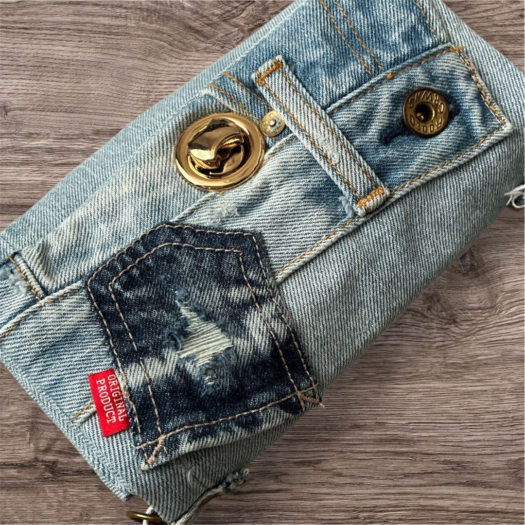 デニムリメイク★★お財布ショルダー