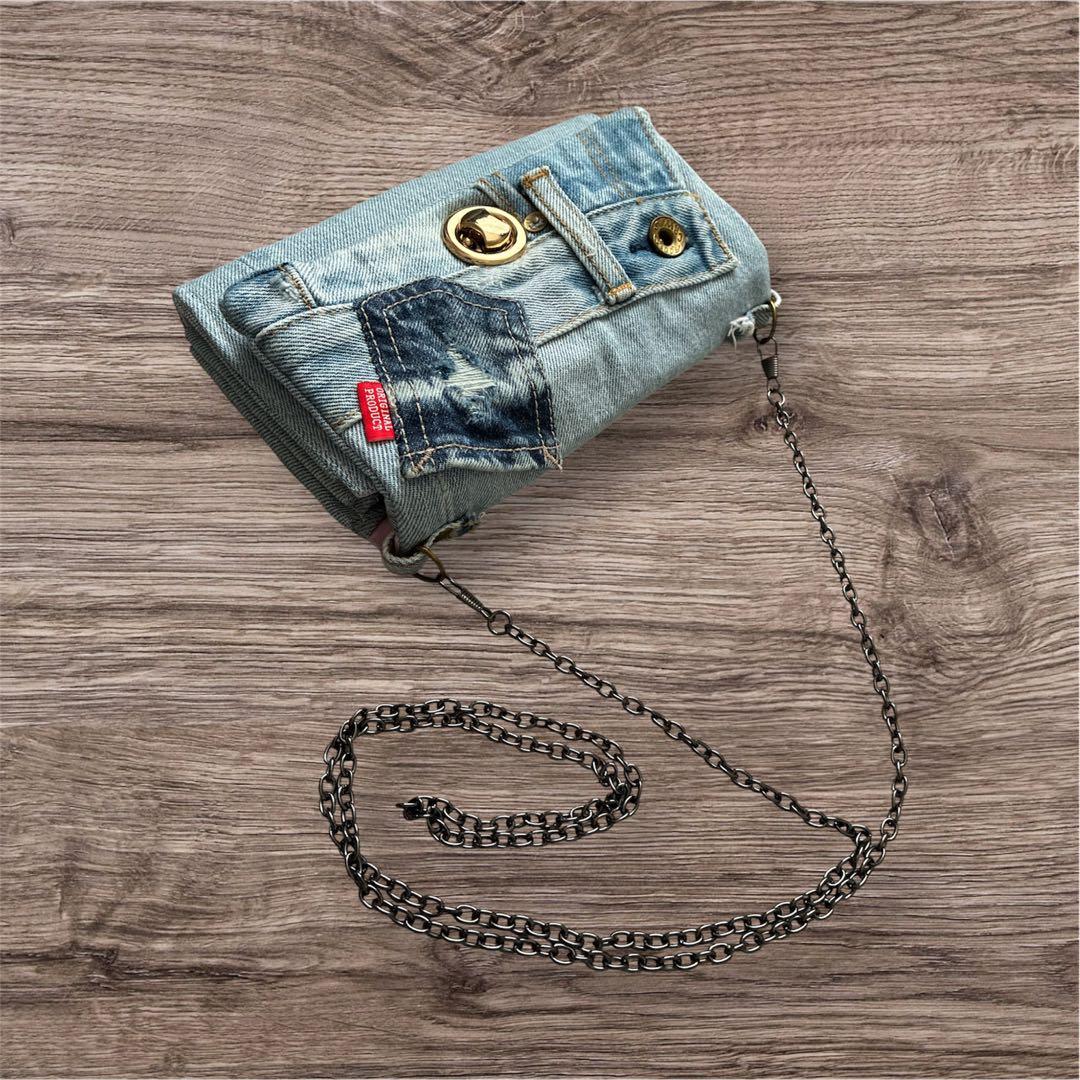 デニムリメイク★★お財布ショルダー
