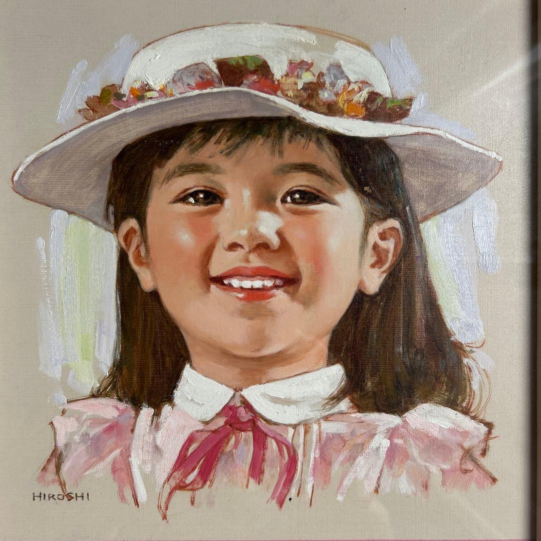 絵画　油彩画　少女　小林裕　「不詳子役タレントA」