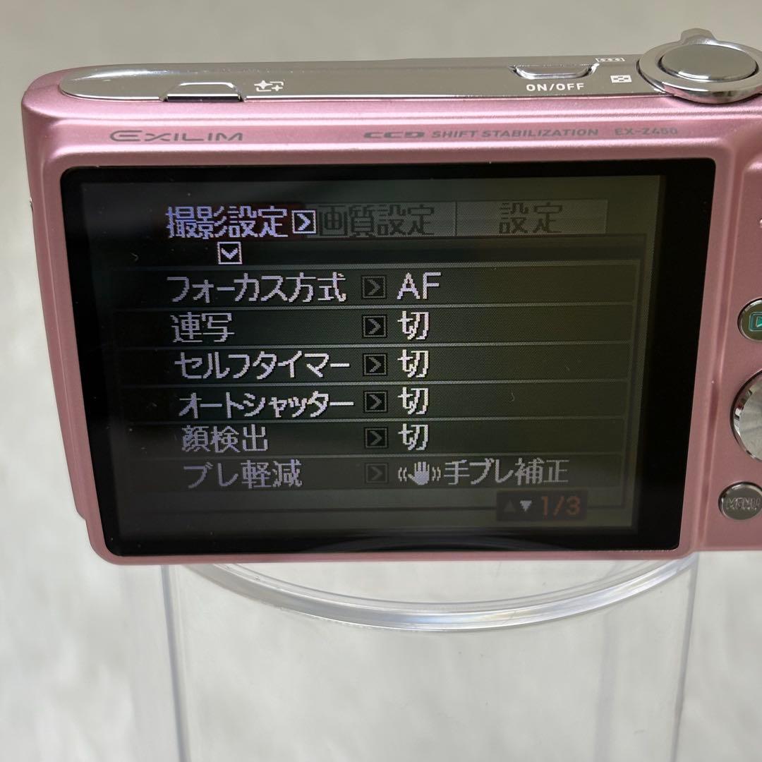 CASIO カメラ　EX-Z450 充電器　箱　ピンク コンデジ　動作品