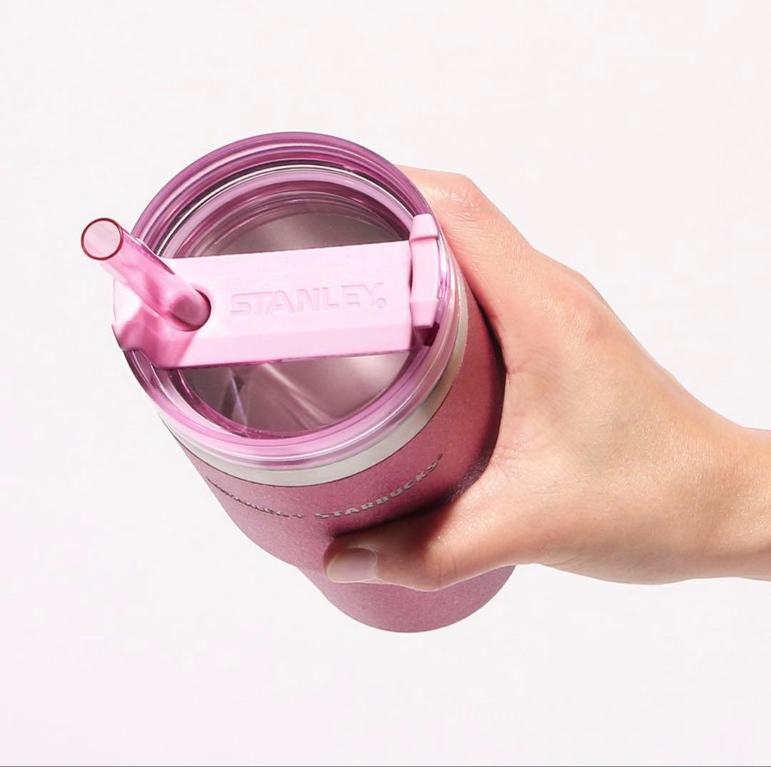 新品　スターバックス　ピンク タンブラー　パープル　ねこ　ボトル　猫